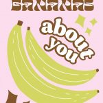 Bananas about you greeting card