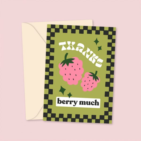 thanks berry much greeting card