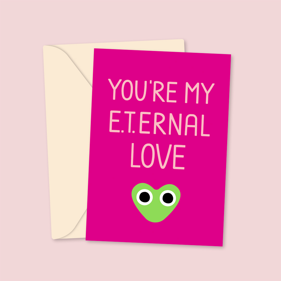 eternal love pink greetings card