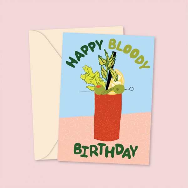 happy bloody birthday bloody mary card