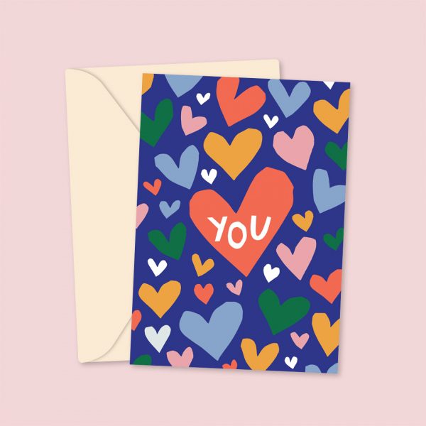 love you heart design card