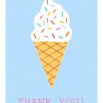 thank you ice cream greetings card