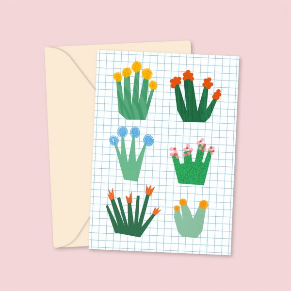 selection of plants greeting card