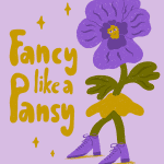 fancy like a pansy card