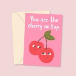cherry on top greetings card