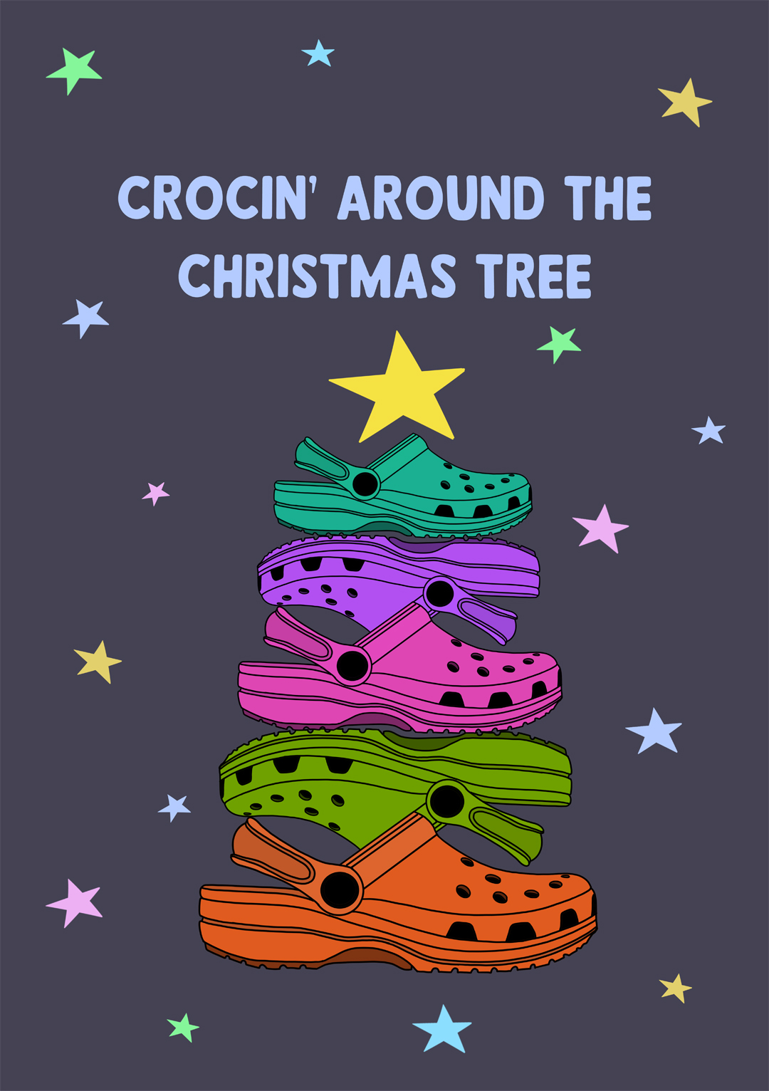 crocin around the christmas tree card