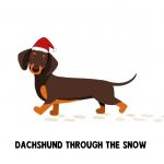 dachshund through the snow christmas card