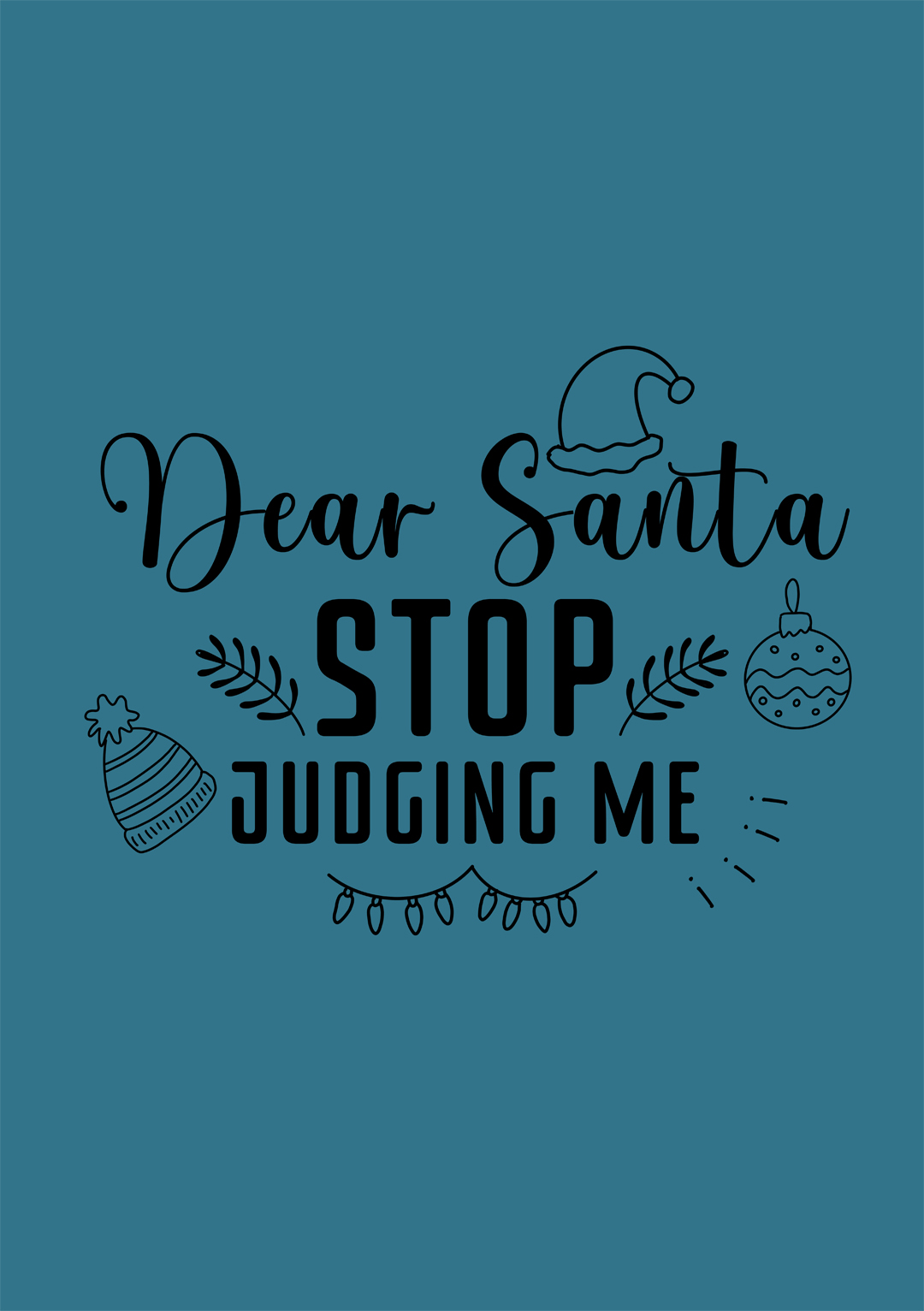 stop judging me christmas card