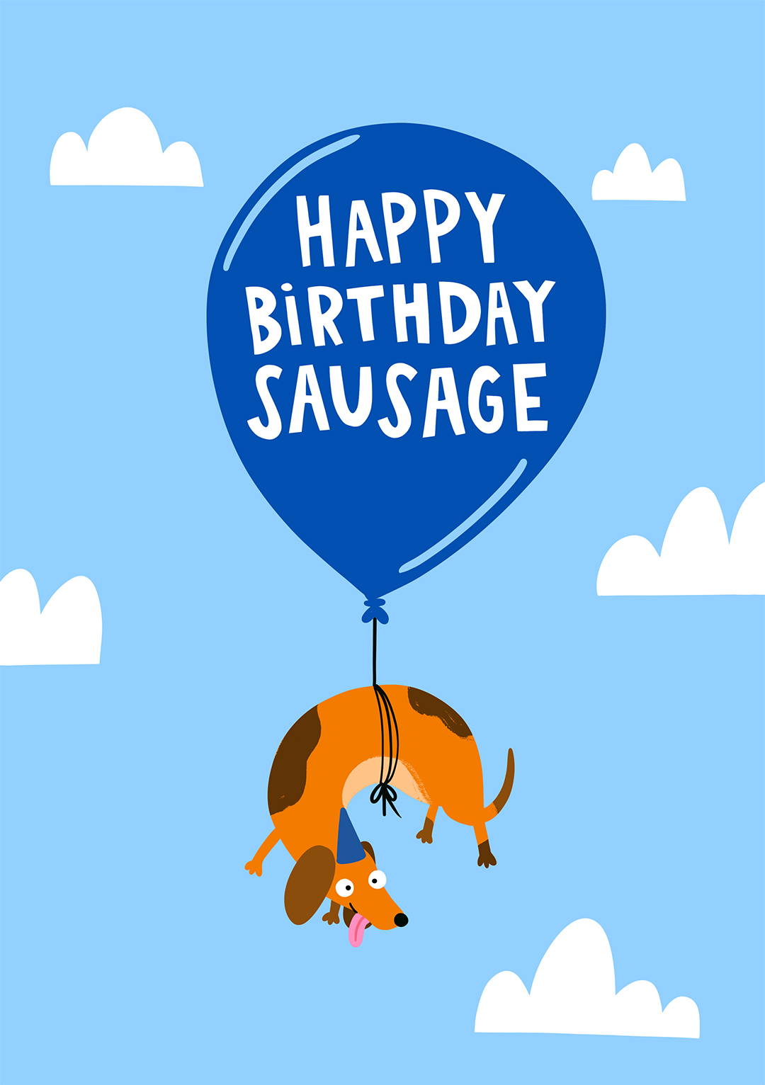 happy birthday sausage card