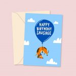 happy birthday sausage card
