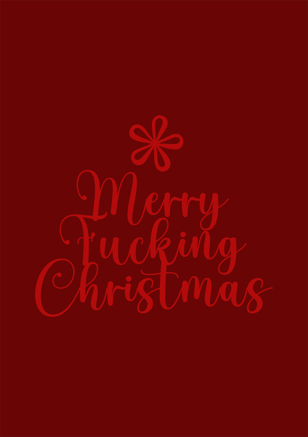 Merry Fucking Christmas Red Greetings Card