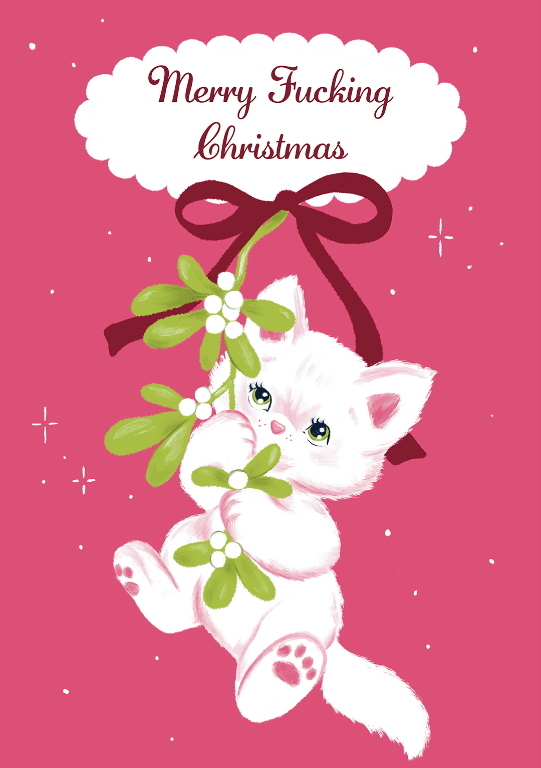 merry fin christmas card