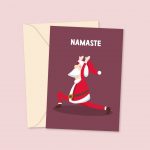Namaste Purple Christmas Card
