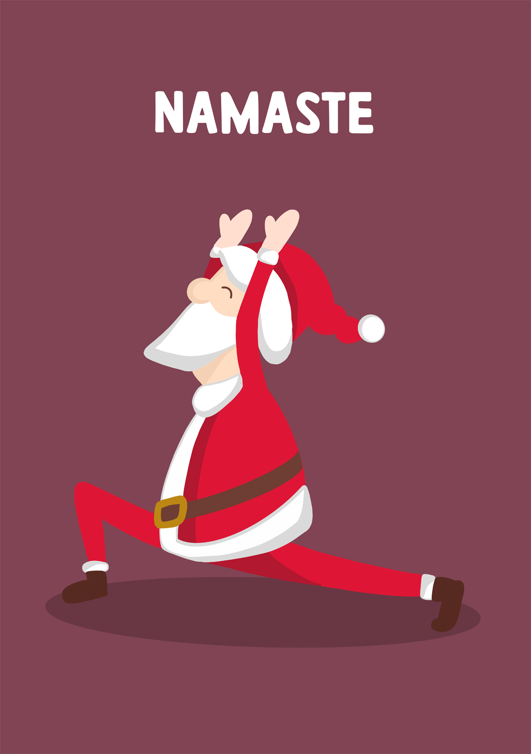 Namaste Purple Christmas Card