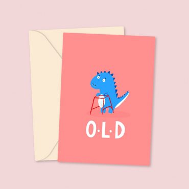 old dino card