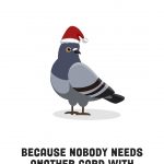 Christmas Pigeon Greetings Card
