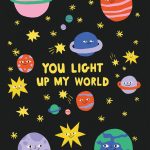 you light up my world greeting card
