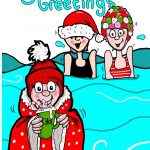 Sea-sons Greetings Christmas Card