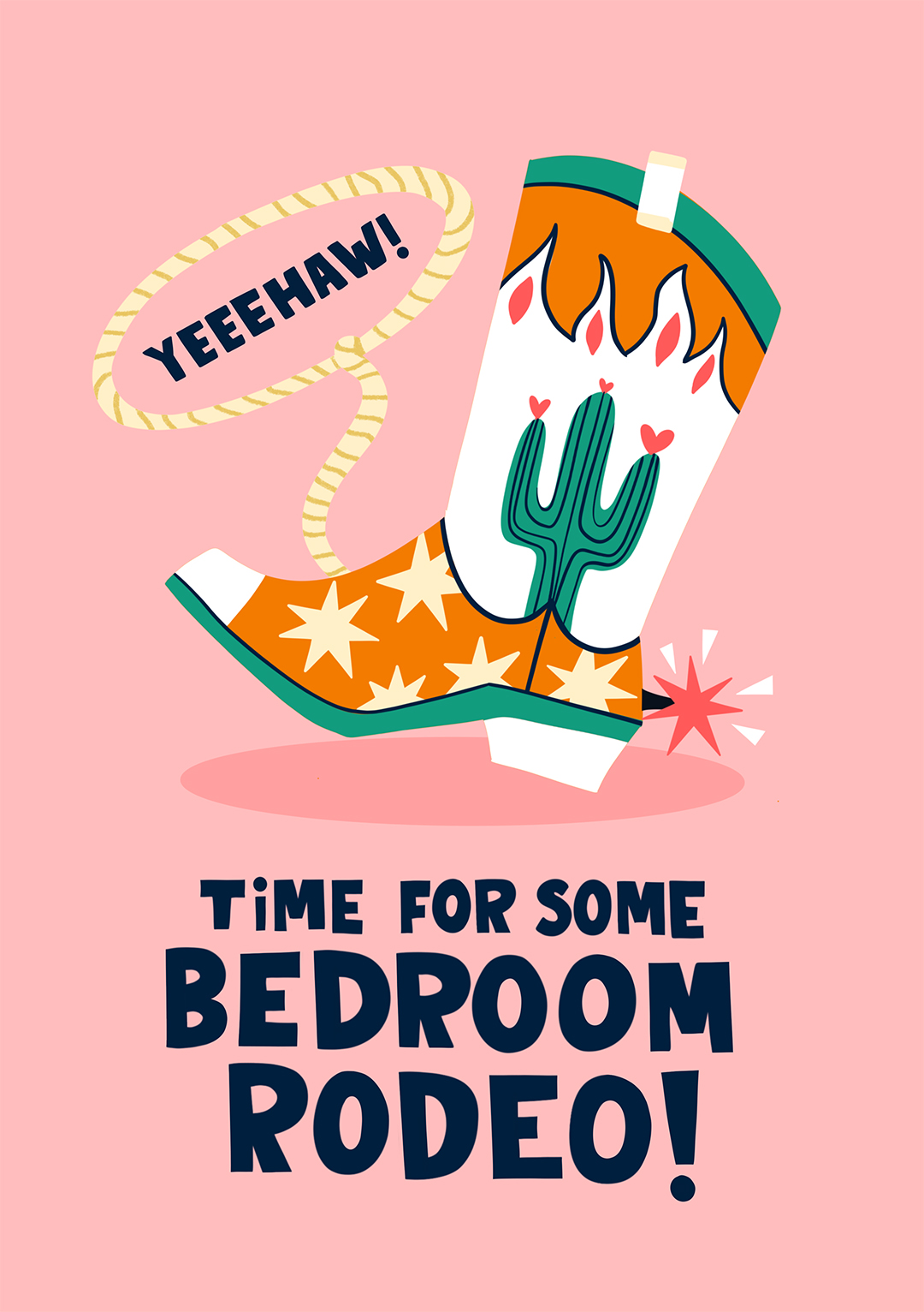 Bedtime Rodeo - Valentine's Day Card