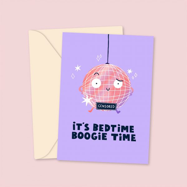 It's Bedtime Boogie Time - Valentine's Day Card
