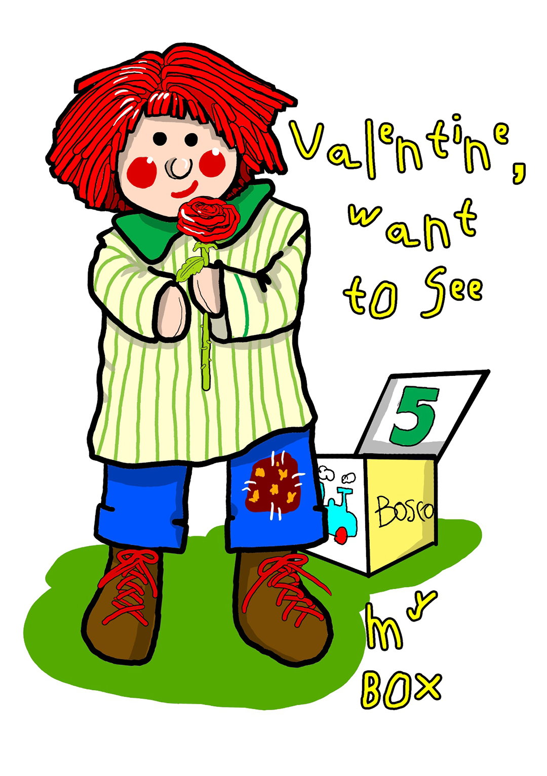 Want To See My Box - Bosco Valentine's Day Card