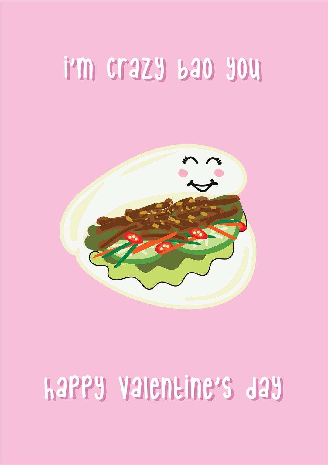 I'm Crazy Bao You - Valentine's Day Card