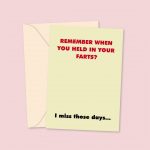 Held in Farts Valentines Card