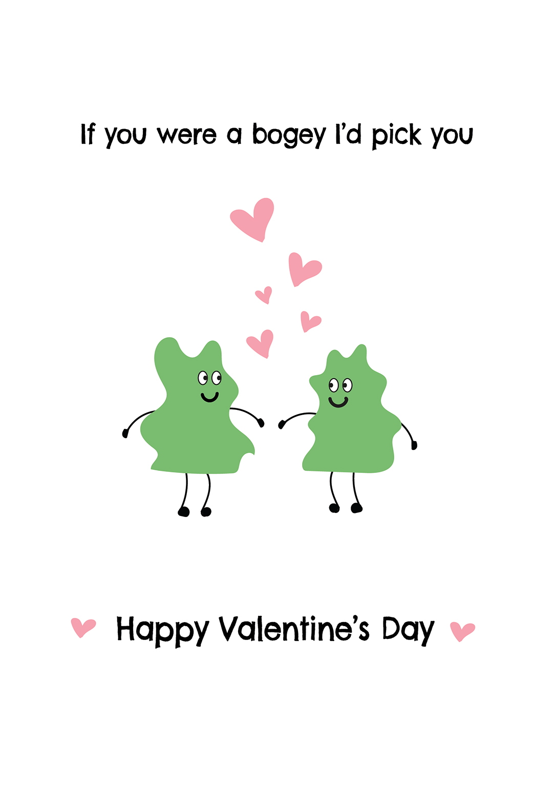 If You Were A Bogey I'd Pick You - Valentine's Day Card