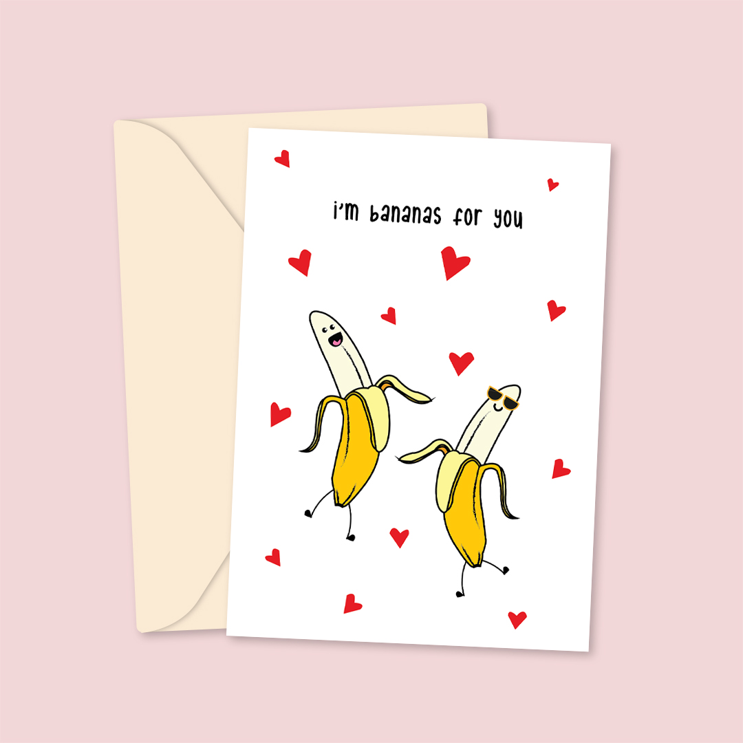 Im Bananas For You Valentines Day Card Palpack 