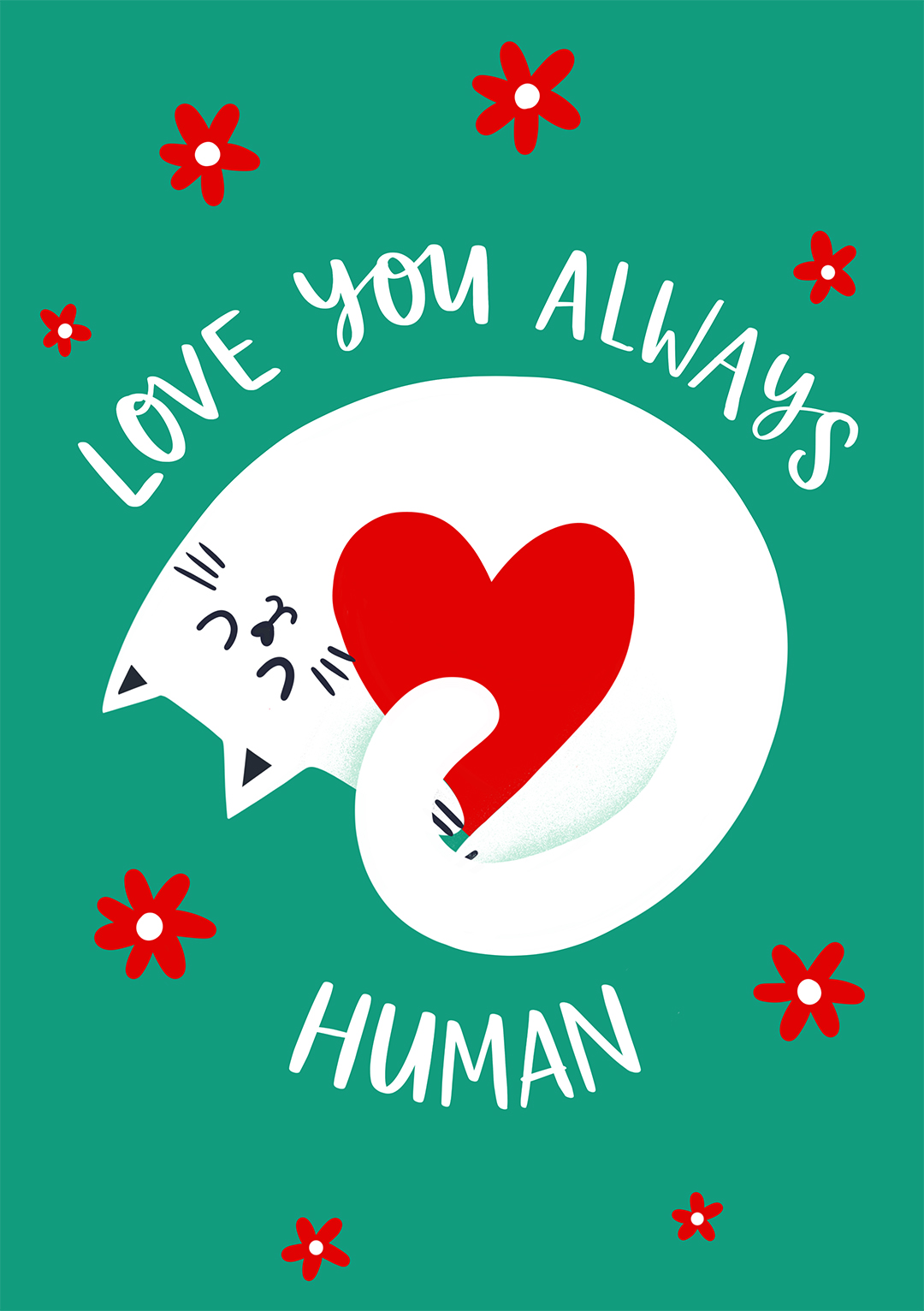 Love You Always Cat - Valentine's Day Card