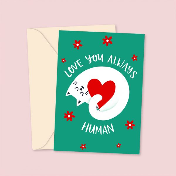 Love You Always Cat - Valentine's Day Card