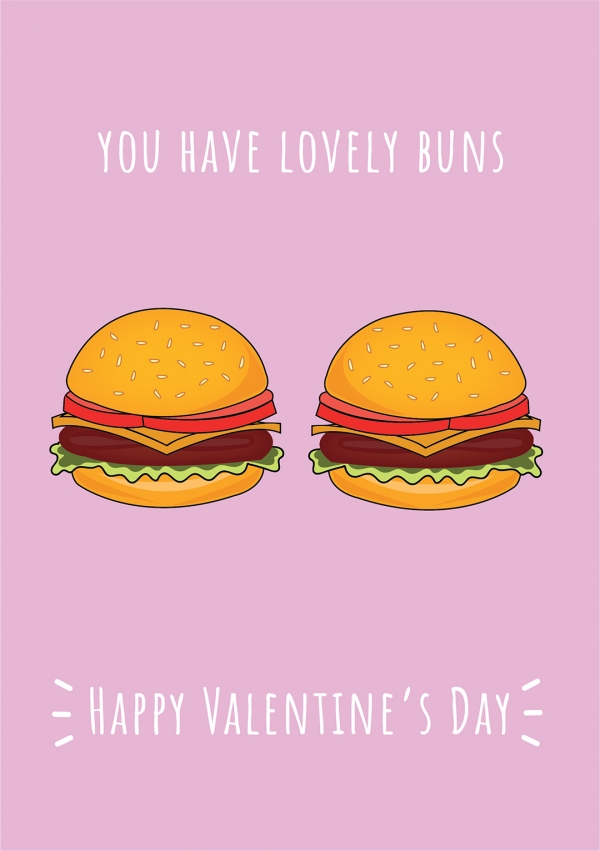 You Have Lovely Buns - Valentine's Card