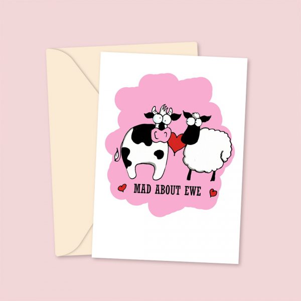 Mad About Ewe - Valentines Day Card