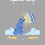 Aquarius Baby Birthday Card