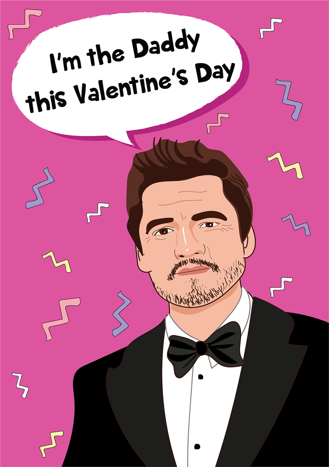Pedro Pascal inspired - Valentine's Day Card