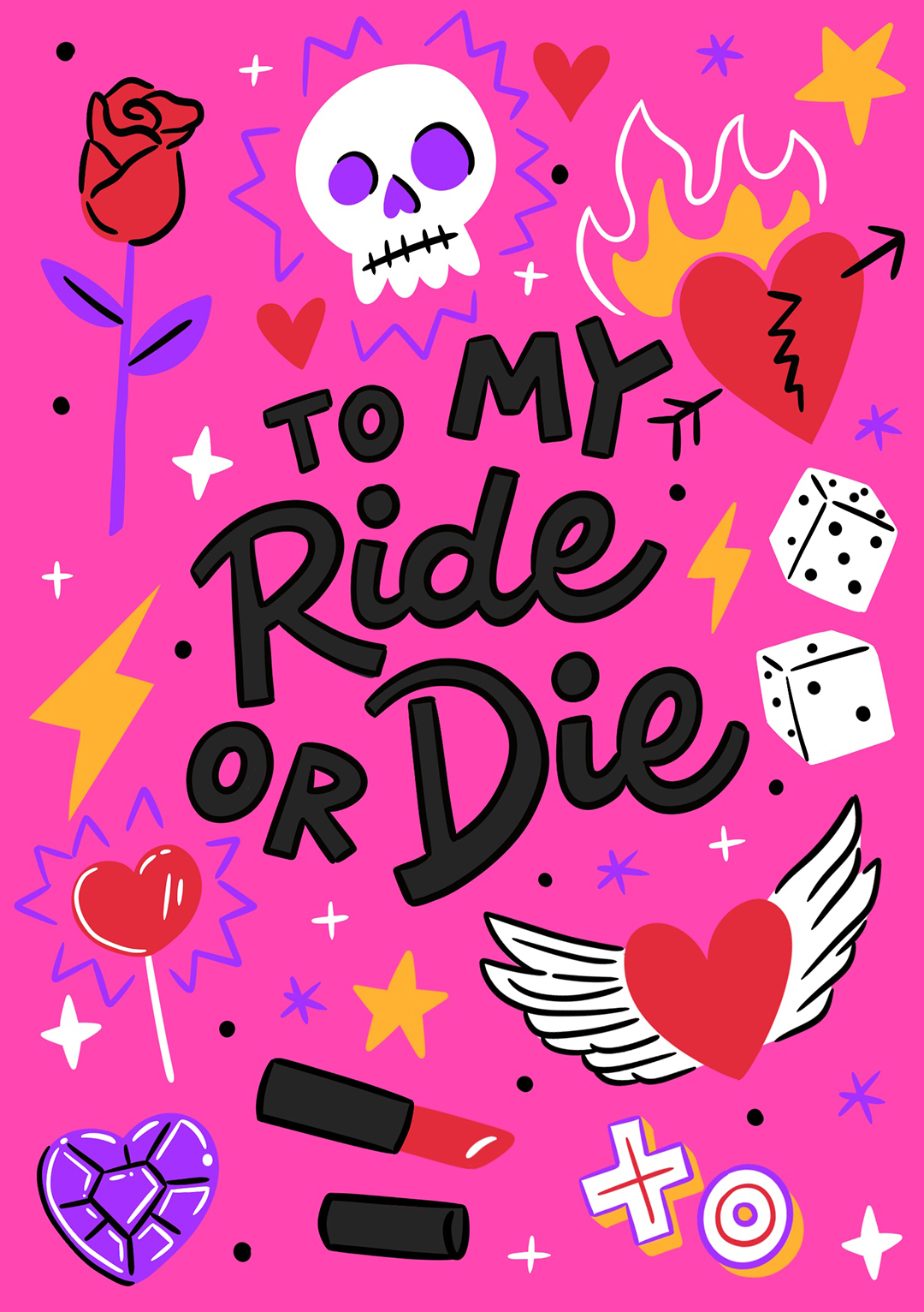 To My Ride Or Die - Valentine's Day Card