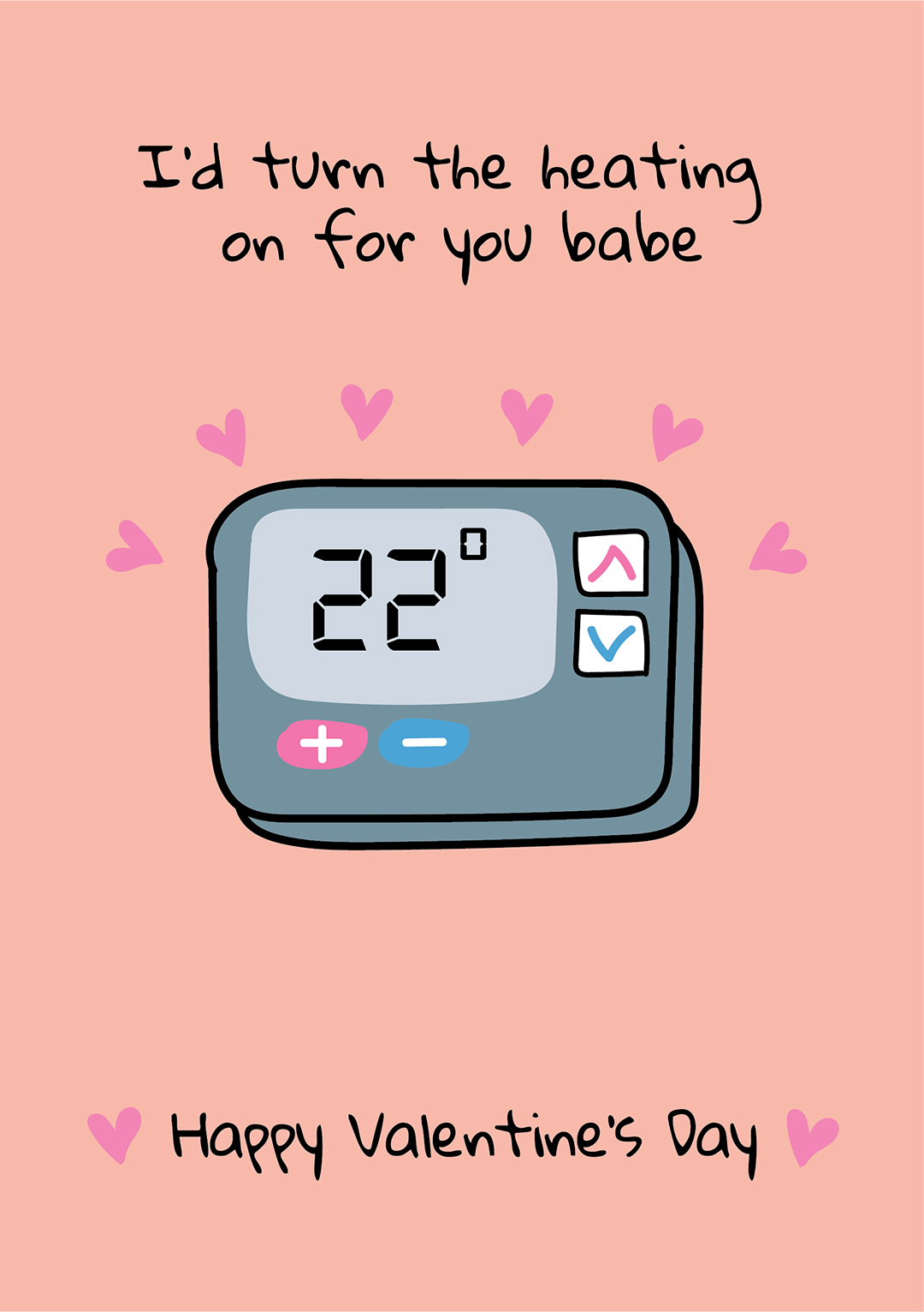 I'd Turn The Heating On For You - Valentine's Day Card