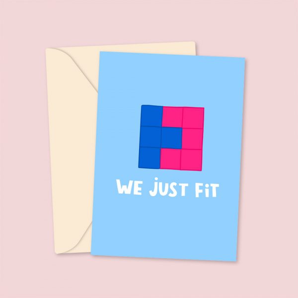 We Just Fit Valentine's Card