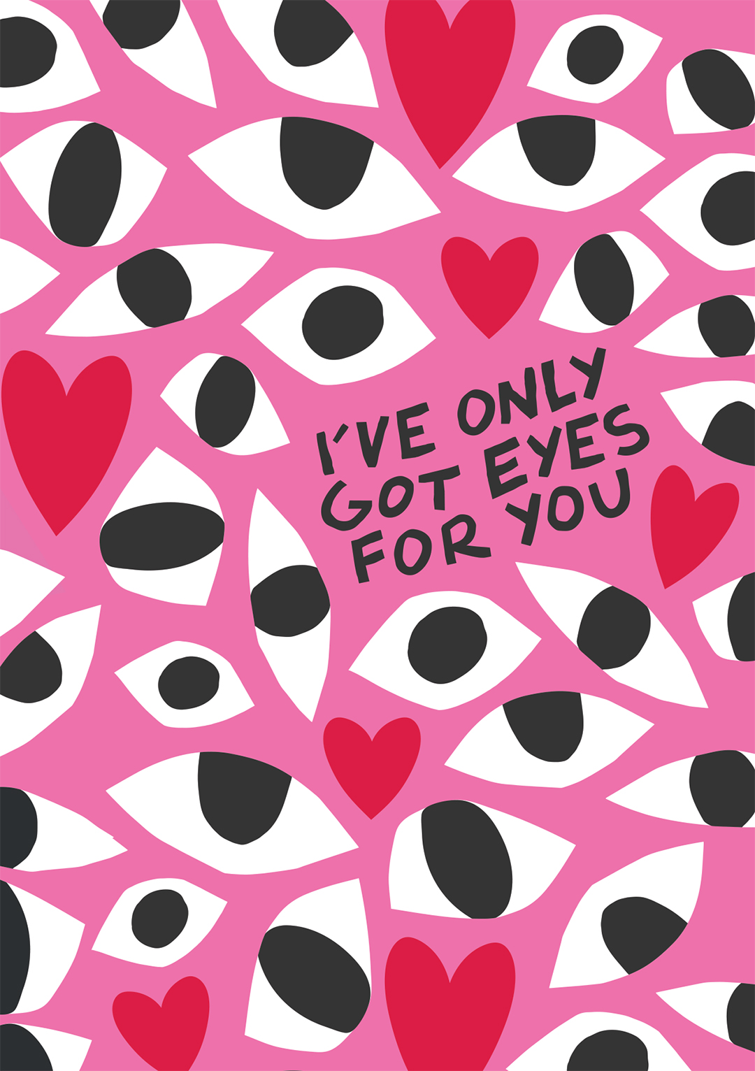 eyes for you valentine's card