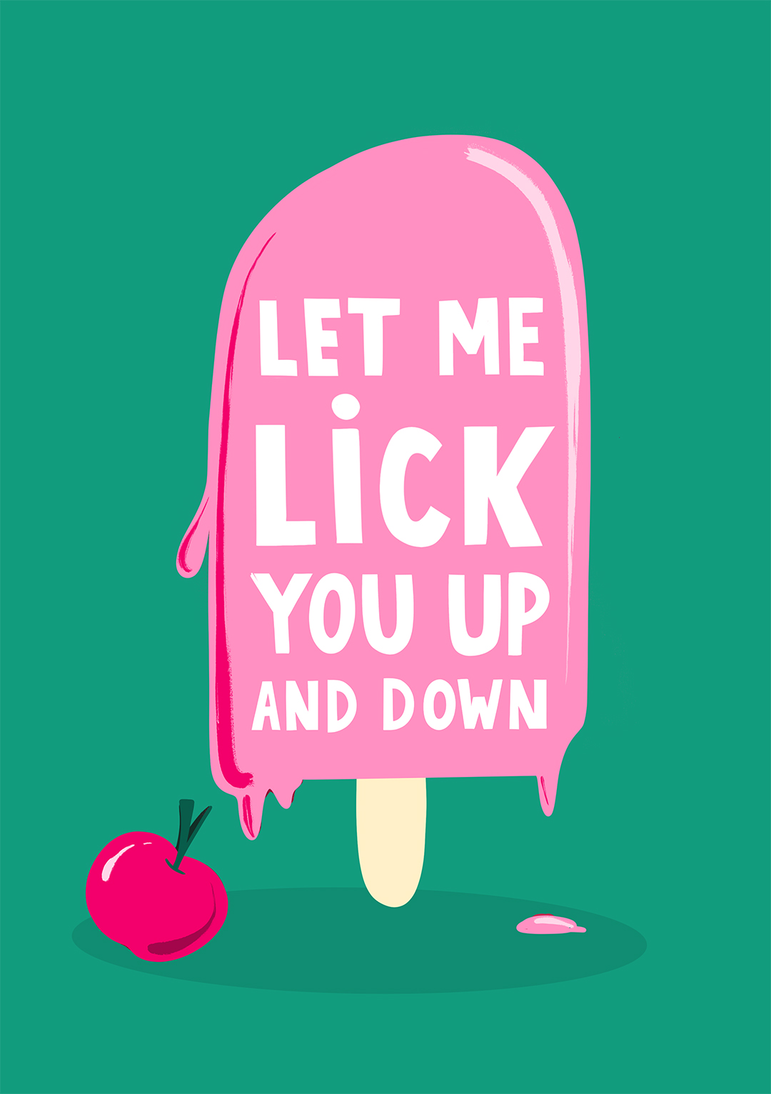 Let Me Lick... Funny Lollipop Valentine's Day Card