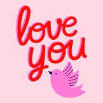 Love You - Birdy Valentines Day Card