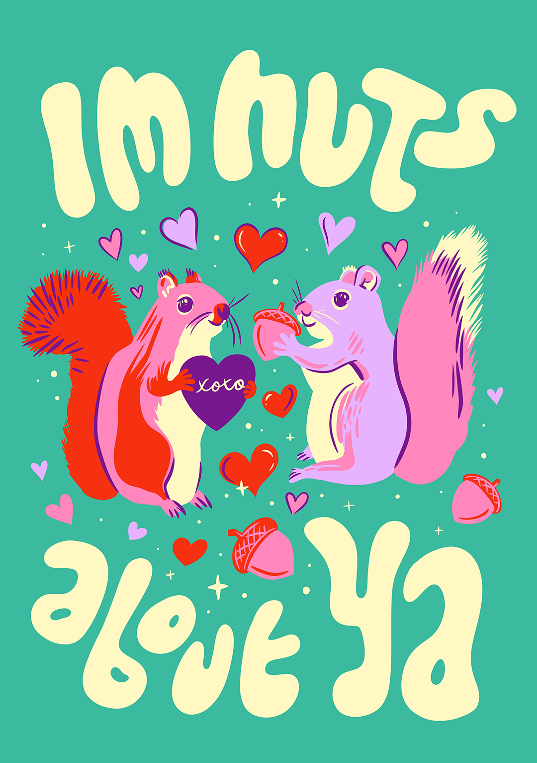I'm Nuts About Ya - Valentine's Day Card