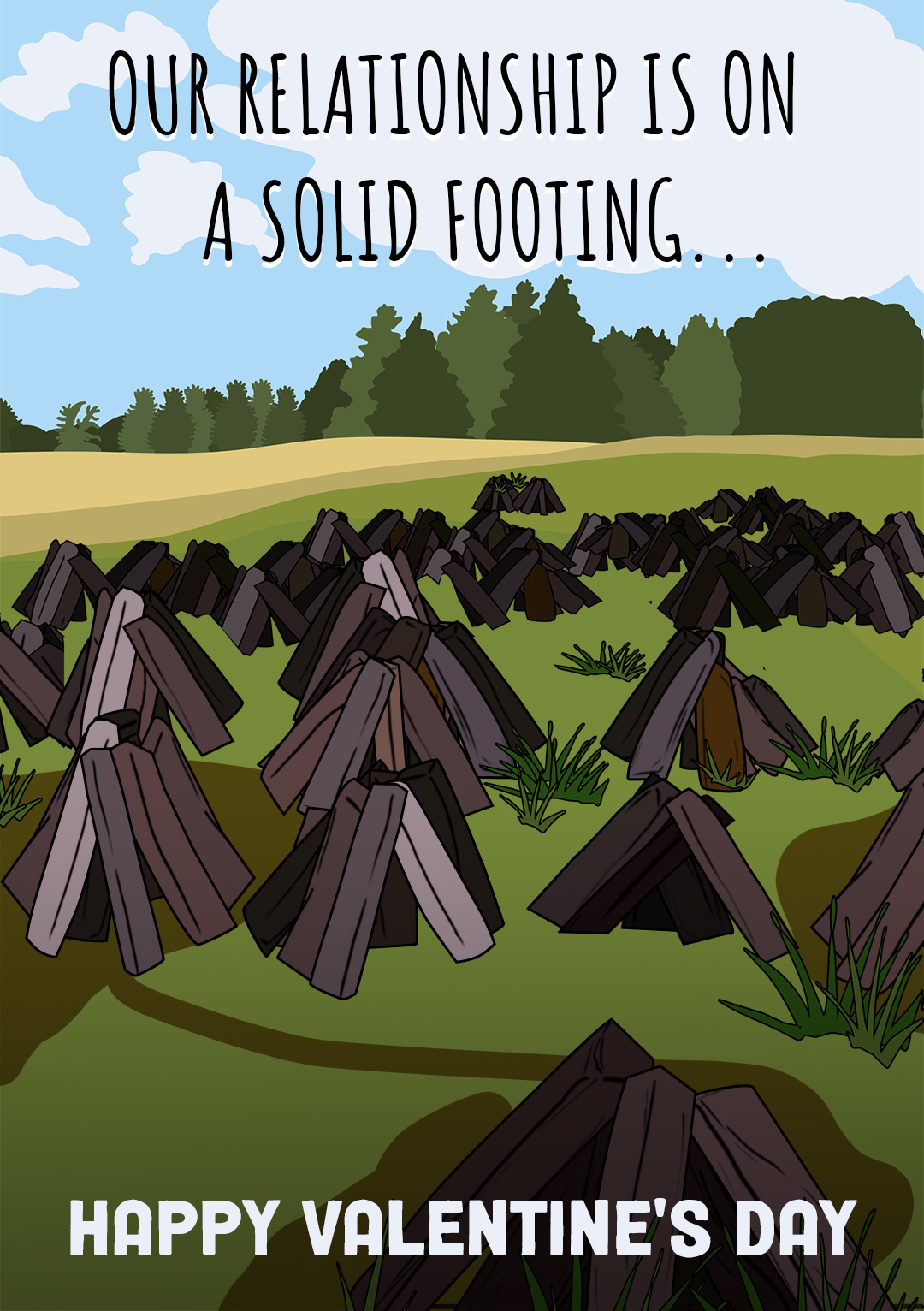 Our Relationship Is On A Solid Footing - Funny Bog Card