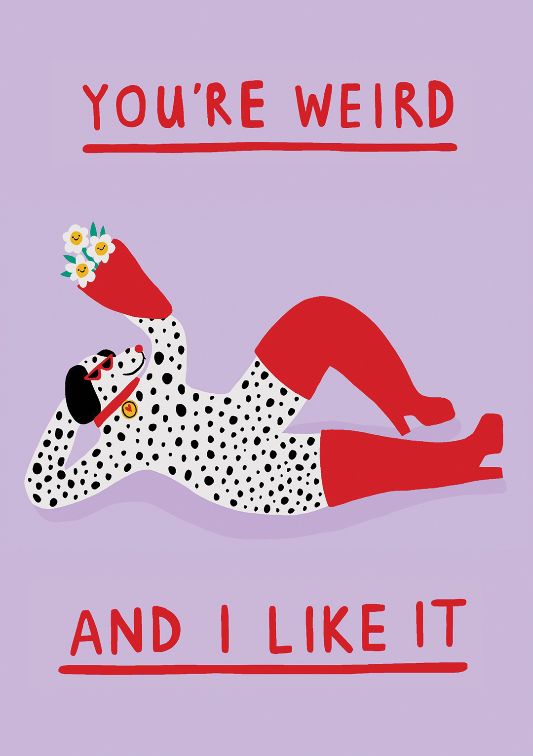 weird and I like it valentine's card