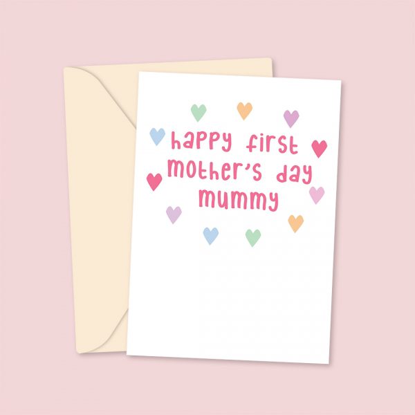 Happy 1st Mother's Day Mummy - Cute Hearts
