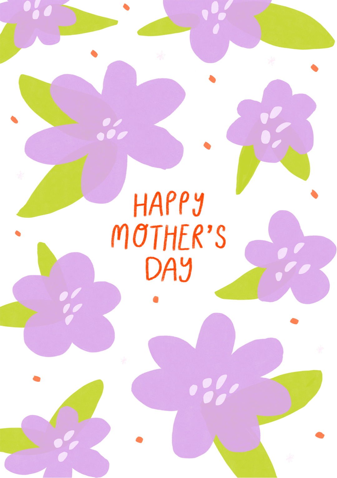 Purple Floral Mother's Day Card