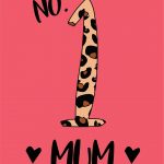 No.1 Mum Leopard Print - Mother's Day Card