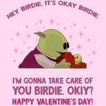 Hey Birdie Valentine's Card