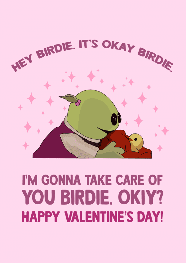 Hey Birdie Valentine's Card