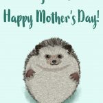 A Hog For You! Cute Hedgehog Mother's Day Card